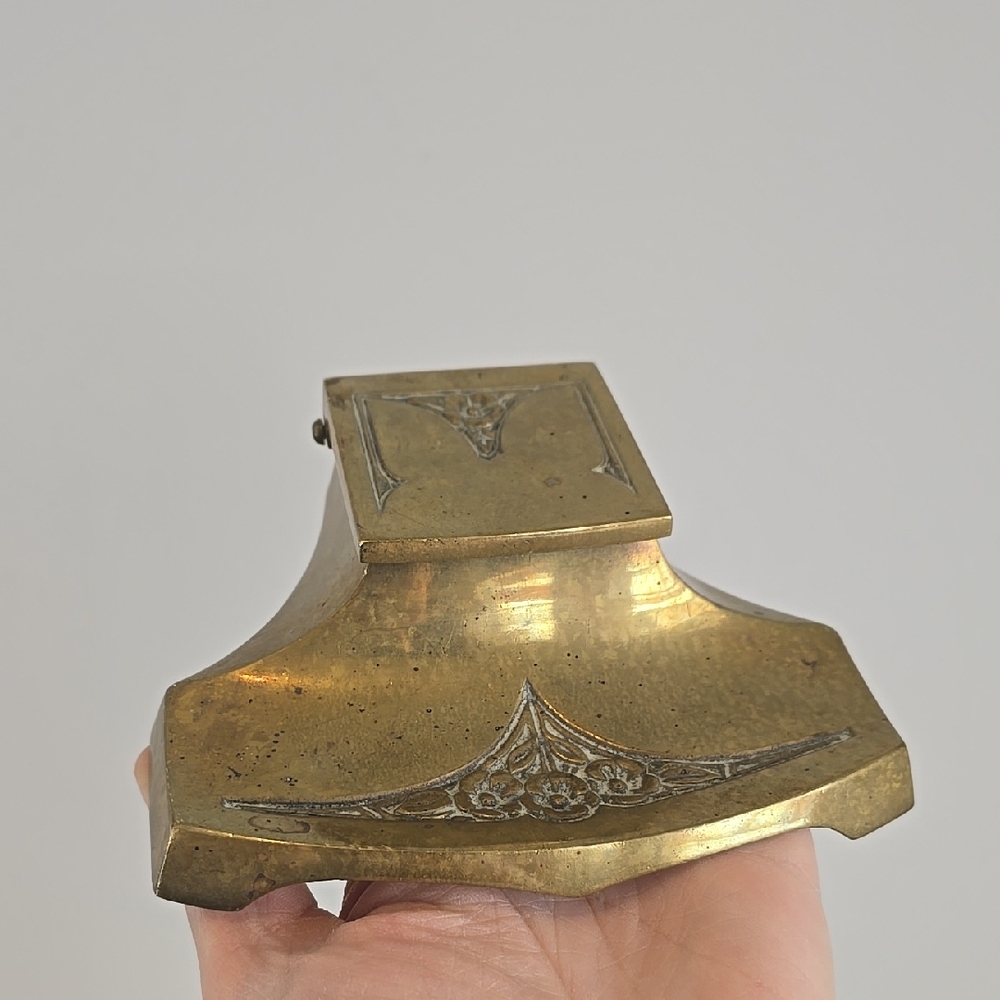 Vintage Bronze Inkwell
